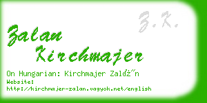 zalan kirchmajer business card